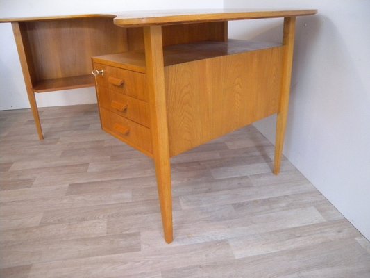 Teak Boomerang Desk by Hans Hartl for WK-Möbel, 1950s-FEO-1786952