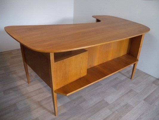 Teak Boomerang Desk by Hans Hartl for WK-Möbel, 1950s-FEO-1786952