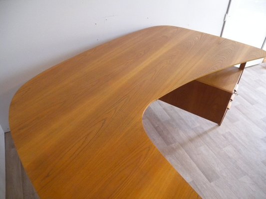 Teak Boomerang Desk by Hans Hartl for WK-Möbel, 1950s-FEO-1786952