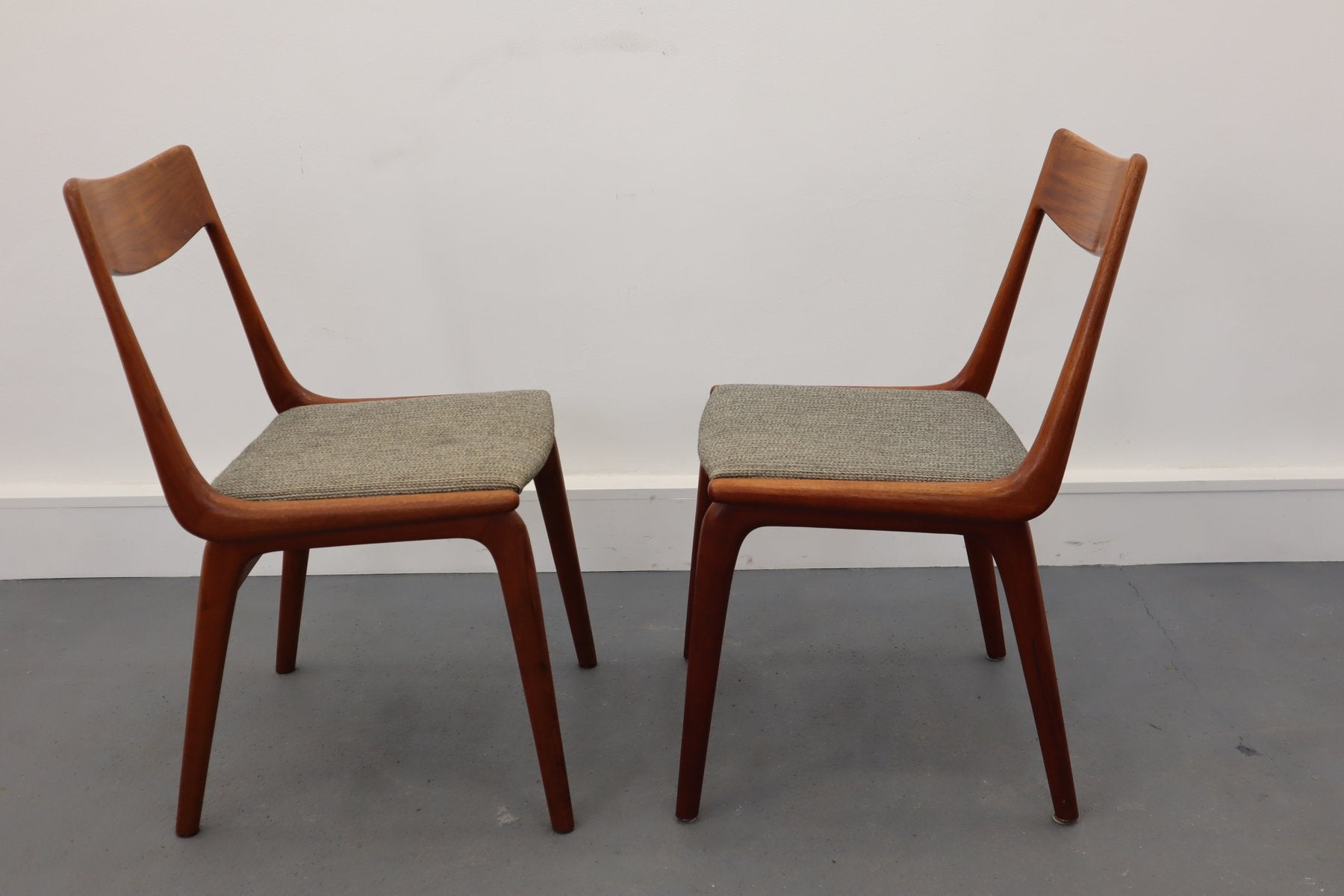 Teak Boomerang Dining Chairs by Alfred & Erik Christensen for Slagelse Møbelværk, Set of 2