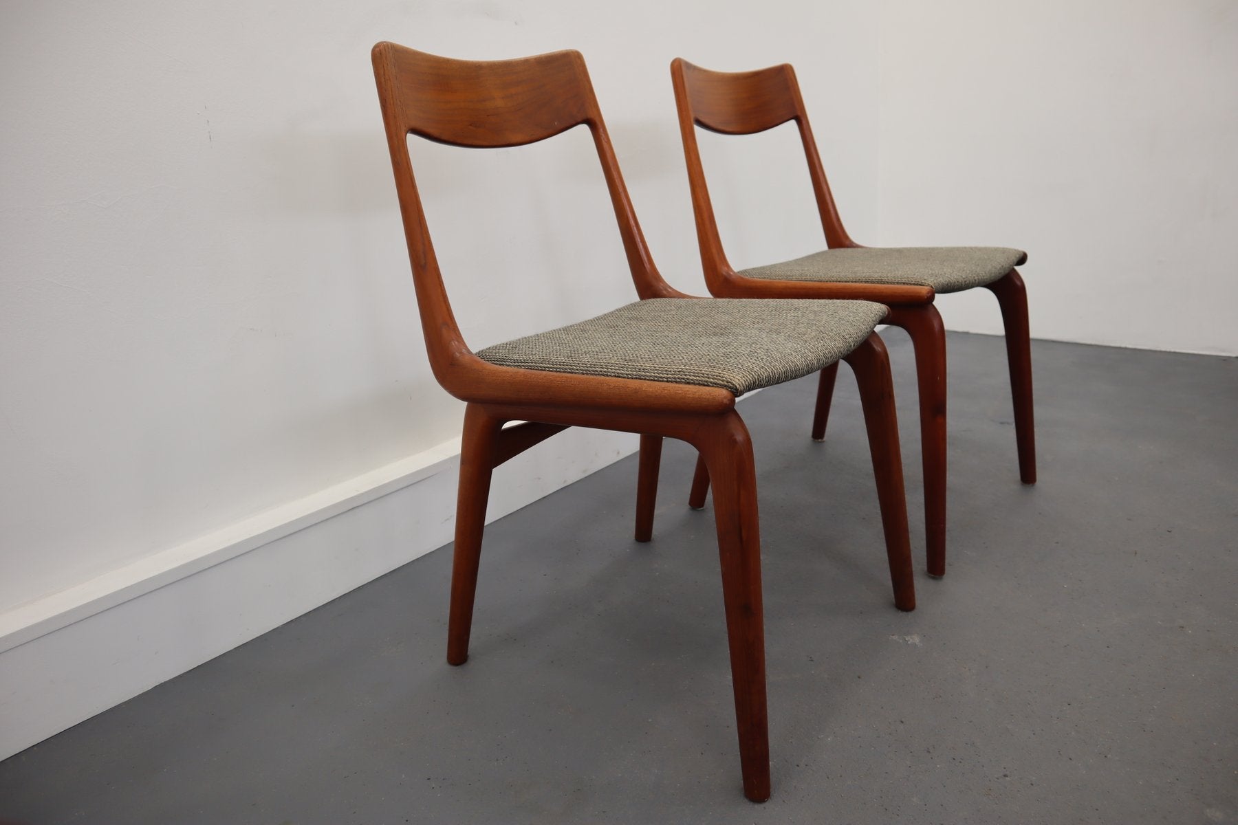 Teak Boomerang Dining Chairs by Alfred & Erik Christensen for Slagelse Møbelværk, Set of 2