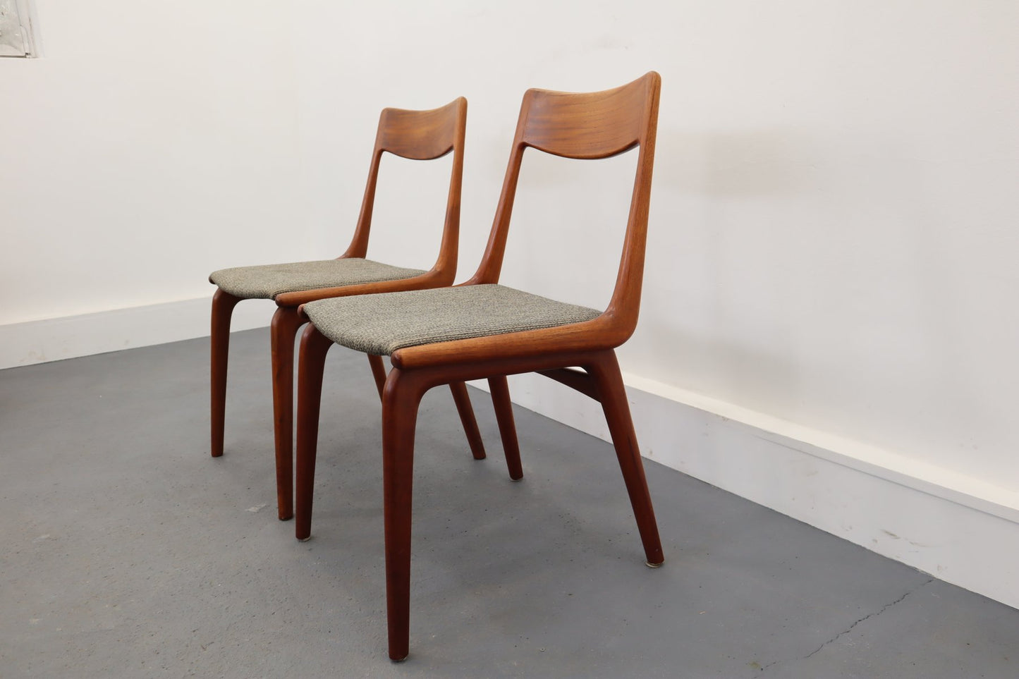 Teak Boomerang Dining Chairs by Alfred & Erik Christensen for Slagelse Møbelværk, Set of 2