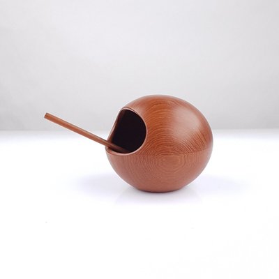 Teak Bowl with Scoop, Sweden, 1960s, Set of 2-FUP-1799110