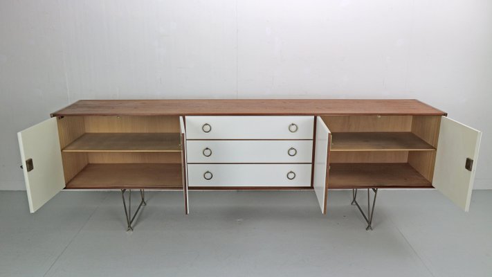 Teak & Brass Buffet or Sideboard by William Watting for Fristho, 1950s-DT-2026146