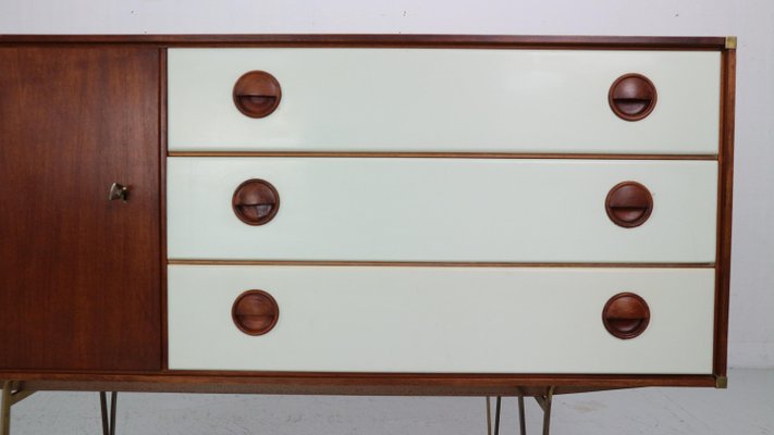 Teak & Brass Sideboard by William Watting for Fristho, Denmark, 1950s-DT-2026140