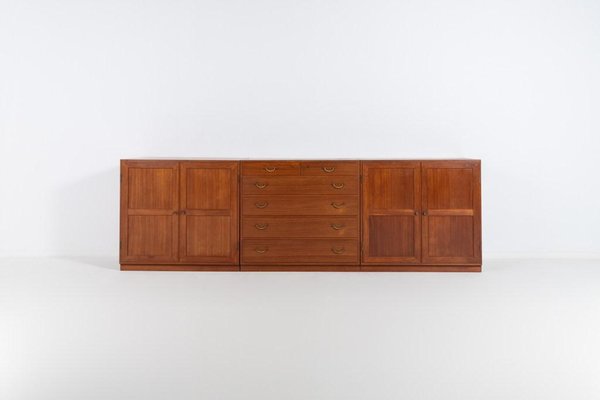 Teak Cabinets by Tove & Edvard Kindt-Larsen for Thorald Madsens, 1950s, Set of 3-KMC-1112264