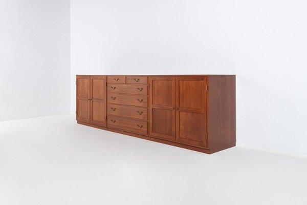 Teak Cabinets by Tove & Edvard Kindt-Larsen for Thorald Madsens, 1950s, Set of 3-KMC-1112264