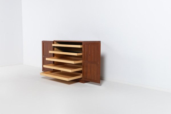 Teak Cabinets by Tove & Edvard Kindt-Larsen for Thorald Madsens, 1950s, Set of 3-KMC-1112264