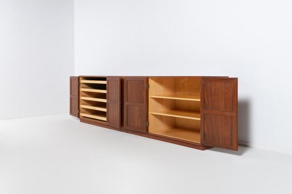 Teak Cabinets by Tove & Edvard Kindt-Larsen for Thorald Madsens, 1950s, Set of 3-KMC-1112264