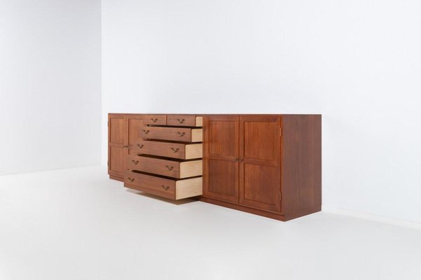 Teak Cabinets by Tove & Edvard Kindt-Larsen for Thorald Madsens, 1950s, Set of 3-KMC-1112264