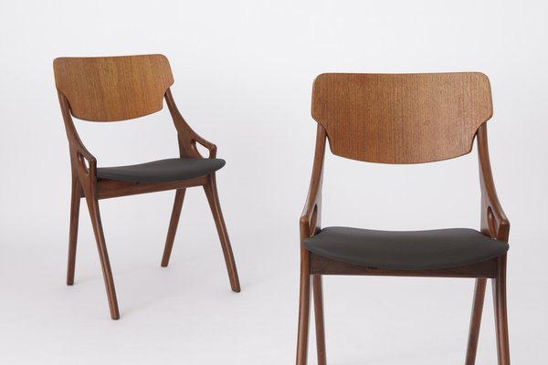 Teak Chairs by Arne Hovmand Olsen for Mogens Kold, 1950s, Set of 2-DOM-1430615