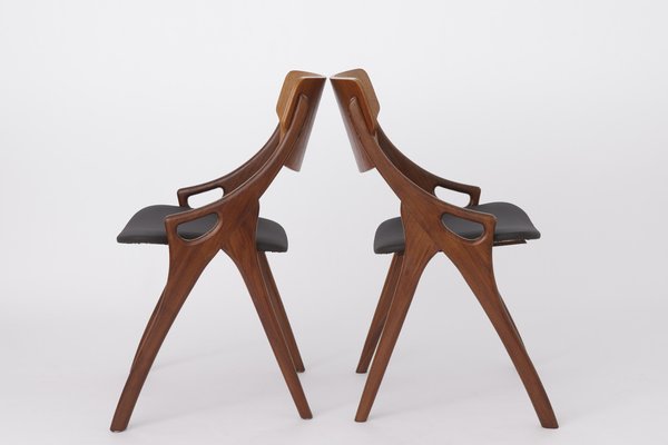 Teak Chairs by Arne Hovmand Olsen for Mogens Kold, 1950s, Set of 2-DOM-1430615