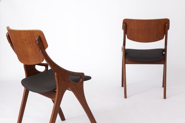 Teak Chairs by Arne Hovmand Olsen for Mogens Kold, 1950s, Set of 2-DOM-1430615