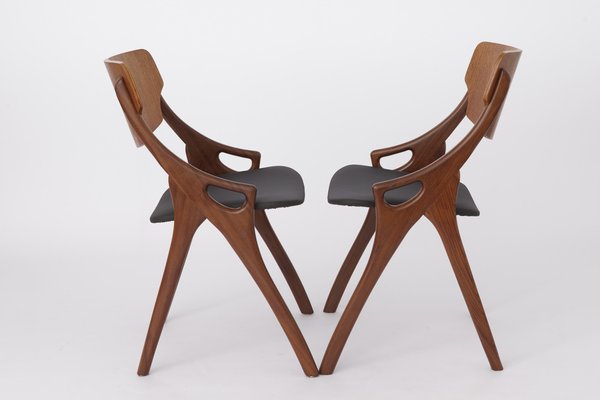 Teak Chairs by Arne Hovmand Olsen for Mogens Kold, 1950s, Set of 2-DOM-1430615