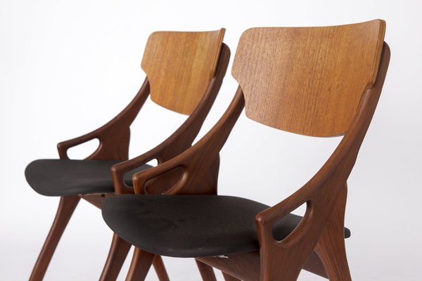 Teak Chairs by Arne Hovmand Olsen for Mogens Kold, 1950s, Set of 2-DOM-1430615