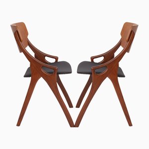 Teak Chairs by Arne Hovmand Olsen for Mogens Kold, 1950s, Set of 2-DOM-1430615