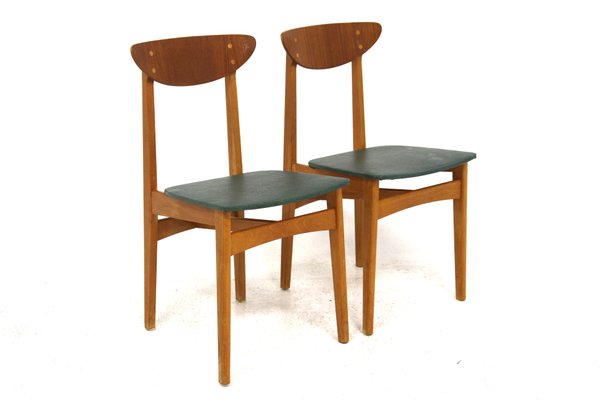 Teak Chairs, Denmark, 1960s, Set of 2-GEK-1374708