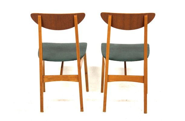 Teak Chairs, Denmark, 1960s, Set of 2-GEK-1374708