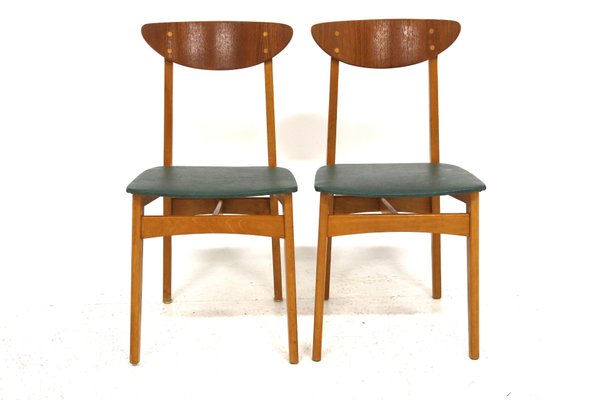 Teak Chairs, Denmark, 1960s, Set of 2-GEK-1374708