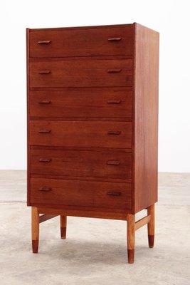 Teak Chest of Drawers by Poul Volther by Munch Mobler, Denmark, 1960s-EZZ-1767561