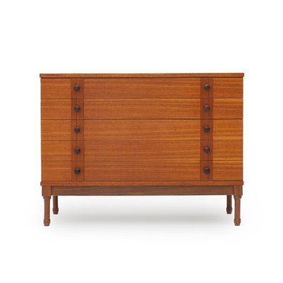 Teak Chest of Drawers with Wooden Knobs, 1960s-EZ-1812676