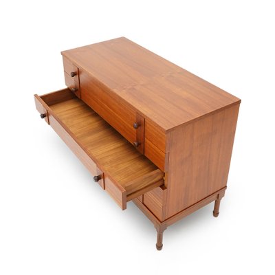 Teak Chest of Drawers with Wooden Knobs, 1960s-EZ-1812676