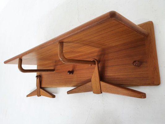 Teak Coat Rack by Aksel Kjersgaard for Vildbjerg Mobelfabrik, Denmark, 1960s-ZO-961600