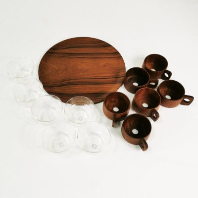 Teak Coffee and Tea Set from Schott & Gen, Mainz, Germany, 1970s, Set of 13-ZTG-1702519