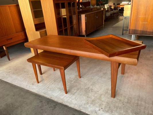 Teak Coffee Table by Johannes Andersen for Trioh, 1960s-WSA-831403