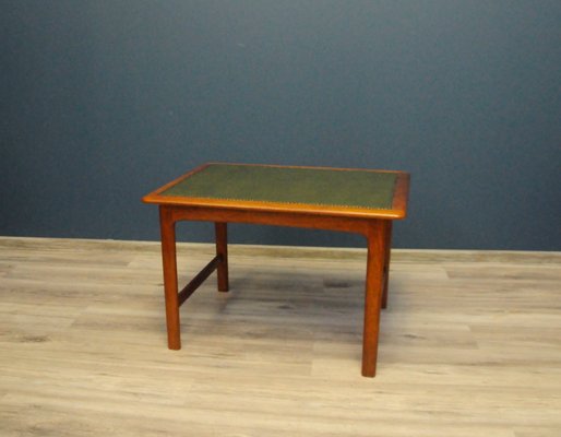 Teak Coffee Table with Leather Top-KDW-955993