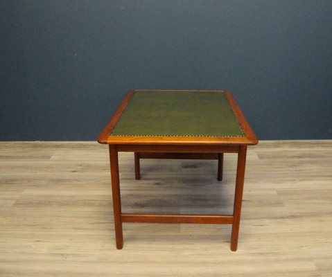 Teak Coffee Table with Leather Top-KDW-955993