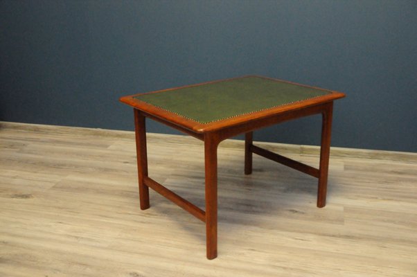 Teak Coffee Table with Leather Top-KDW-955993