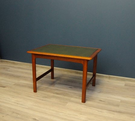 Teak Coffee Table with Leather Top-KDW-955993