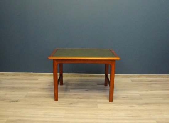 Teak Coffee Table with Leather Top-KDW-955993