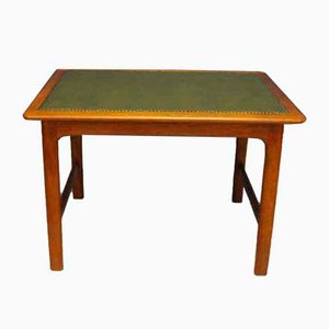 Teak Coffee Table with Leather Top-KDW-955993