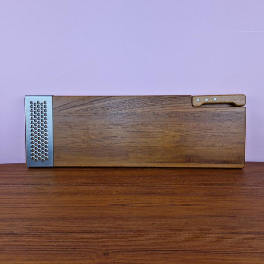 Teak Cutting Board with Built-in Knife by Richard Nissen for Bodum, 1980s