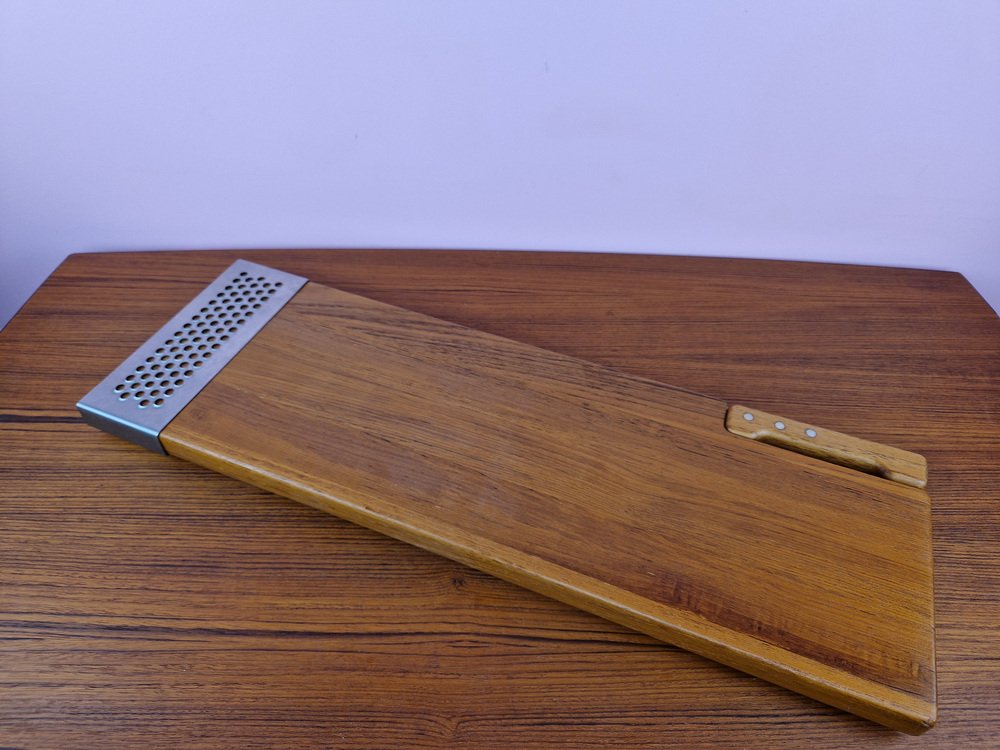 Teak Cutting Board with Built-in Knife by Richard Nissen for Bodum, 1980s