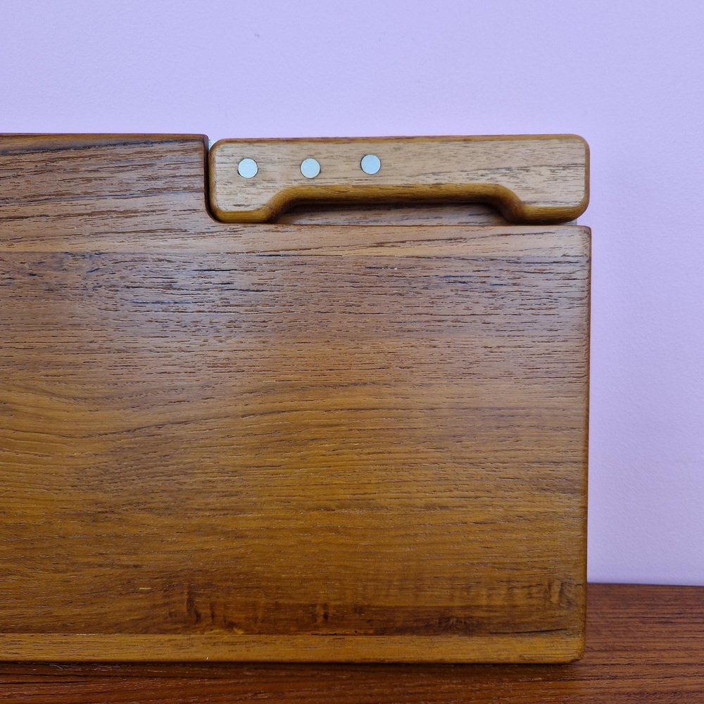 Teak Cutting Board with Built-in Knife by Richard Nissen for Bodum, 1980s