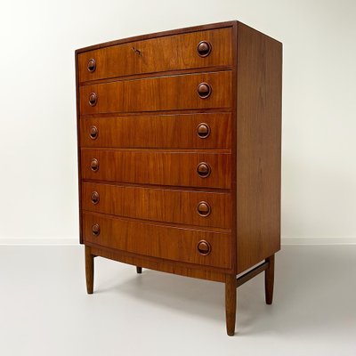 Teak Danish Chest of Drawers with 6 Drawers, 1960s-ZT-2040659