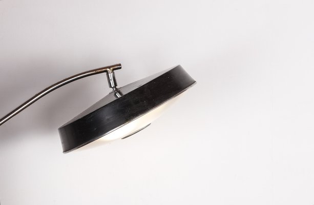 Teak Desk and Black Lacquered Metal Lamp Model President by Fase, 1960s-EMB-1758739