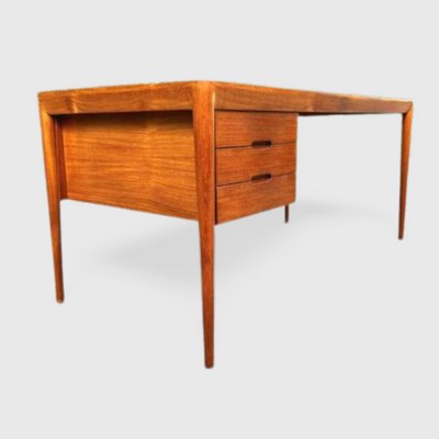 Teak Desk by E.R. Hansen / Haslev for Haslev Møbelsnedkeri, 1950s-EBP-1353096