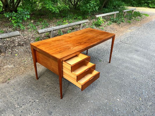 Teak Desk by E.R. Hansen / Haslev for Haslev Møbelsnedkeri, 1950s-EBP-1353096