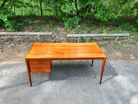 Teak Desk by E.R. Hansen / Haslev for Haslev Møbelsnedkeri, 1950s-EBP-1353096