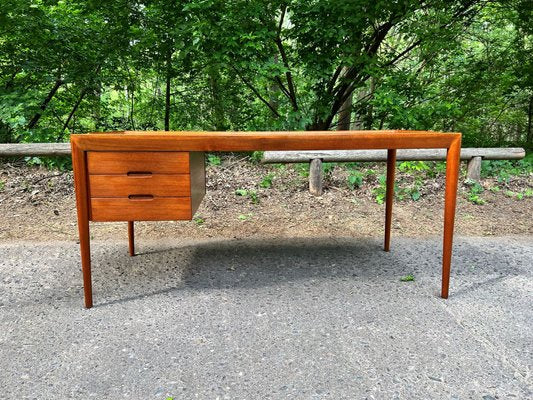 Teak Desk by E.R. Hansen / Haslev for Haslev Møbelsnedkeri, 1950s-EBP-1353096