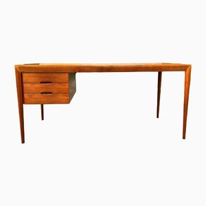 Teak Desk by E.R. Hansen / Haslev for Haslev Møbelsnedkeri, 1950s-EBP-1353096