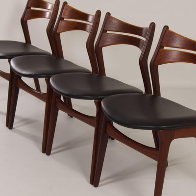 Teak Dining Chairs by Erik Buck for Chr. Christensens, 1960s, Set of 4-ZT-1345413