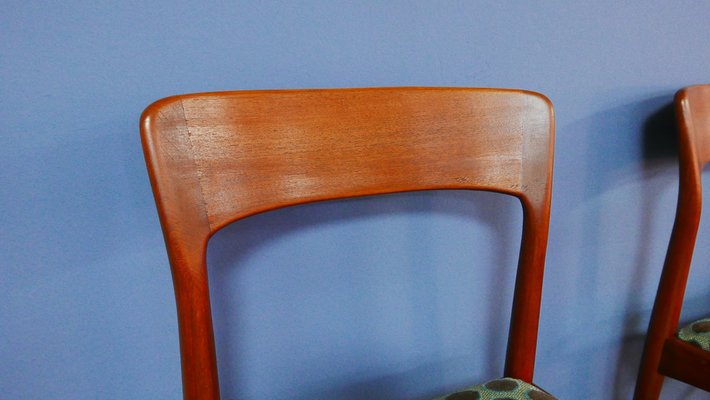 Teak Dining Chairs by Henning Kjaernulf for Korup, Denmark, 1960s, Set of 3-KK-1803095