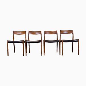 Teak Dining Chairs by Niels O. Möller for J.L Møllers, 1970s, Set of 4-EJL-1396368