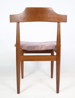 Teak Dining Chairs with Grey Fabric Seats by Hans Olsen, 1960s, Set of 4-UY-1425734