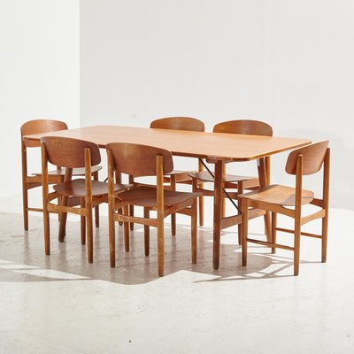 Teak Dining Set by Børge Mogensen for Søborg, Set of 7-CI-1109094